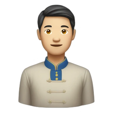 Un homme chinois de couleur de peau sticker