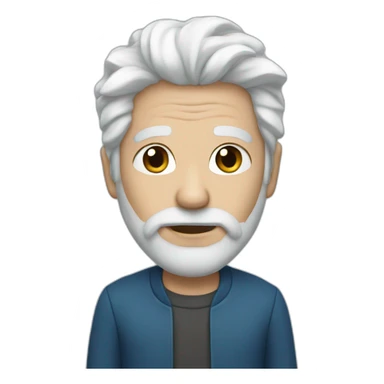 White hair blue aye sticker