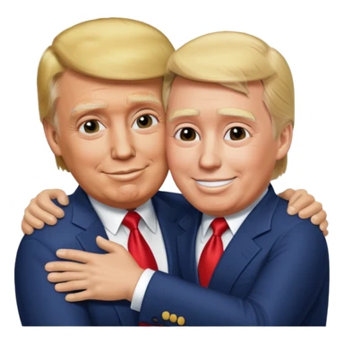 Donald Trump naked, hugging P Diddy sticker