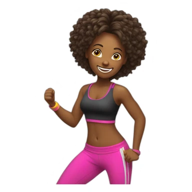 zumba girl sport sticker