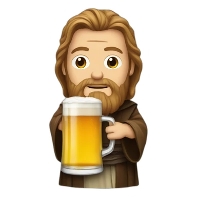 Obiwan drink beer sticker