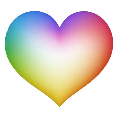 rainbow heart  sticker