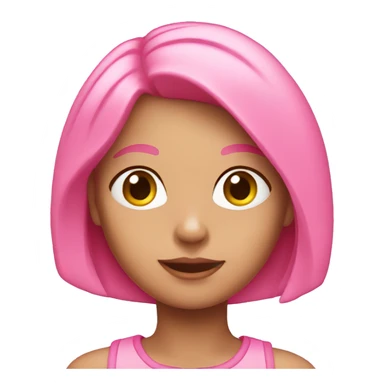 girl pink bob sticker