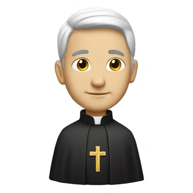 white catholic preist sticker