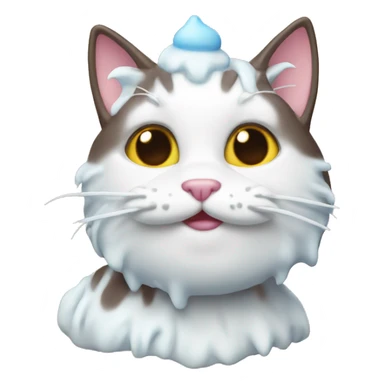 cat with icing sticker