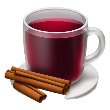 A cup of hot mulled wine. sticker