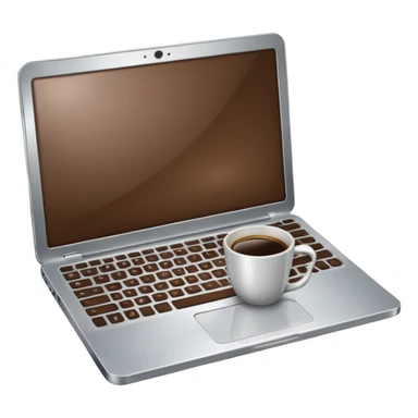 work silver laptop with coffee sticker