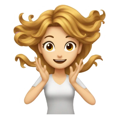 Hair flip  sticker