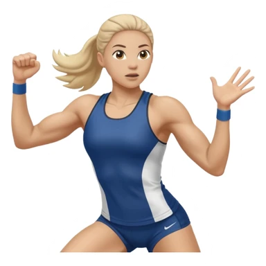track and field throwing event female  sticker