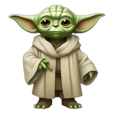 Yoda with bog belly sticker