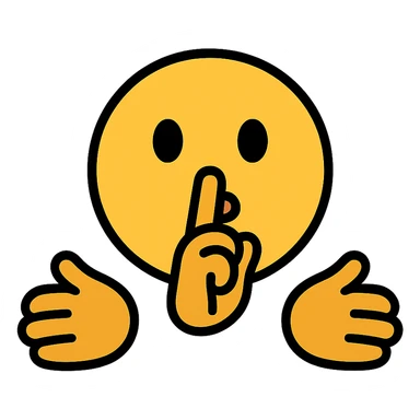 hug and shush emoji sticker