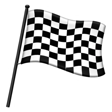 emoji of a checkered racing flag sticker