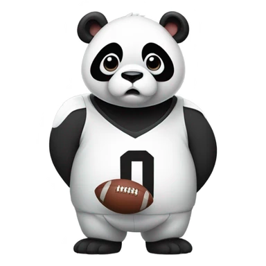 Sad football panda sticker