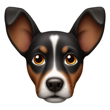 Long EARED black brown DOG sticker