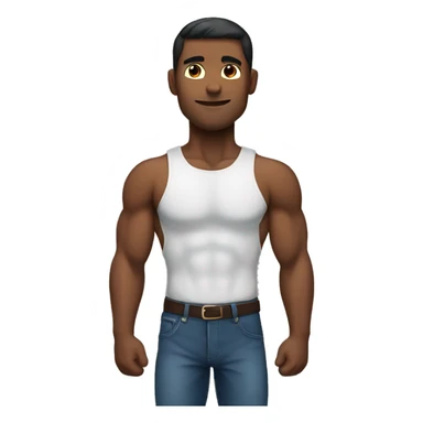 upper body of a muscular man sticker