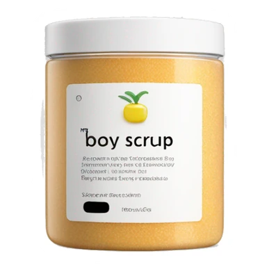 body scrub pot with label sticker