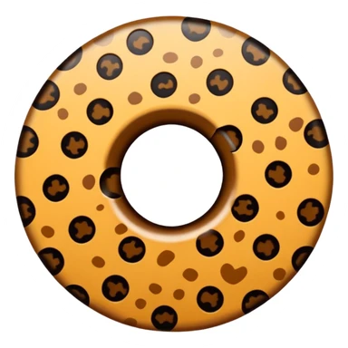 Leopard print circle with hole in the middle sticker