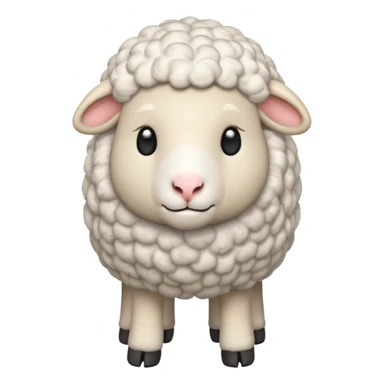Sheep standing side  3D emoji png sticker