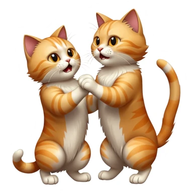 Two cats fighting sticker