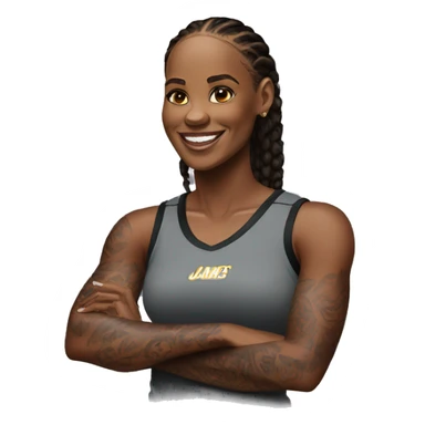 female lebron james sticker