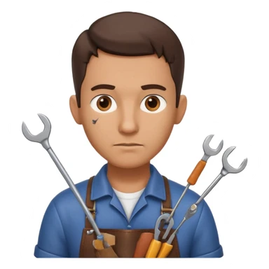 professional locksmith portrait, head and shoulders only, serious focused expression, leather apron collar, small lockpick tools visible, 3D cartoon, mobile game icon style, clean background, no text, no watermark
 sticker