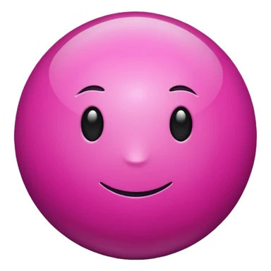 magenta color sphere. Negative : Emoji. sticker