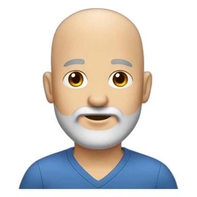 bald with grey beard sticker