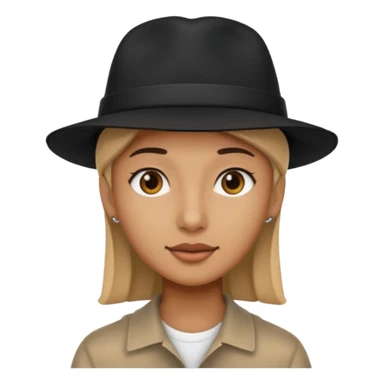 black hat wearing  sticker