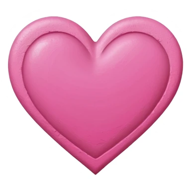 pink heart on canvas paint  sticker