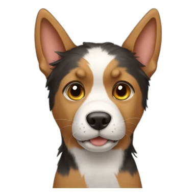 dog with cat ears sticker