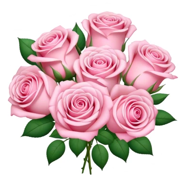 bouquet of pastel pink roses sticker