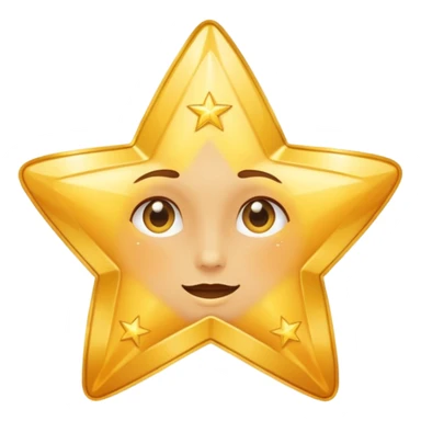 A star looking in the mirrow showing its reflection sticker