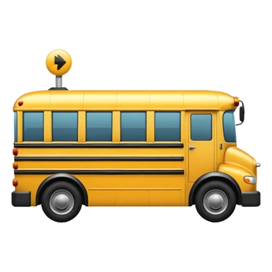 yellow school bus from side sticker