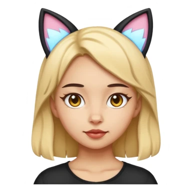 make a salmona with cat ears sticker