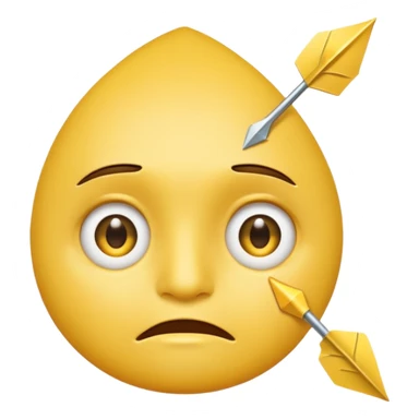 smile,two tears, arrow lke eyes and head tilted a little emoji yellow sticker