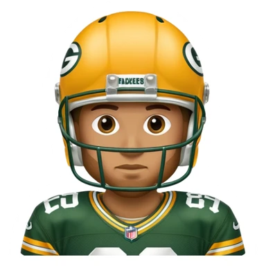 Green bay Packers player wearing 87 sticker