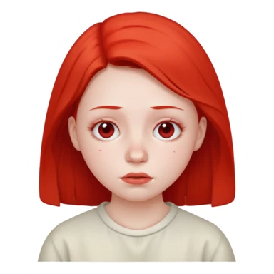 sick red girl sticker