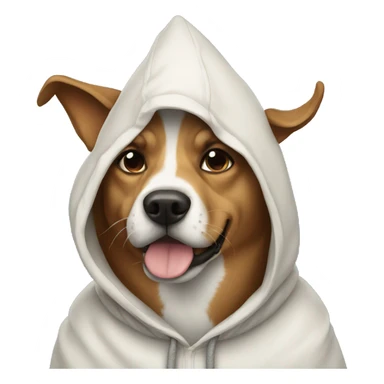 Dog in hood sticker