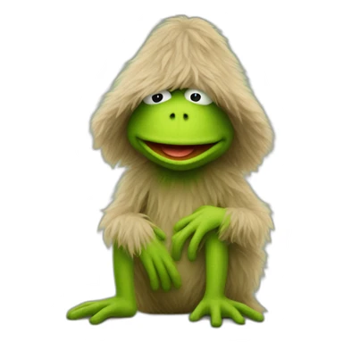 Kermit-sasquatch sticker