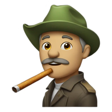 Martien qui fume un cigare sticker