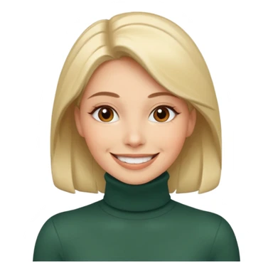 woman in turtle neck sticker