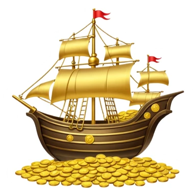 una galera de mago llena de dinero sticker