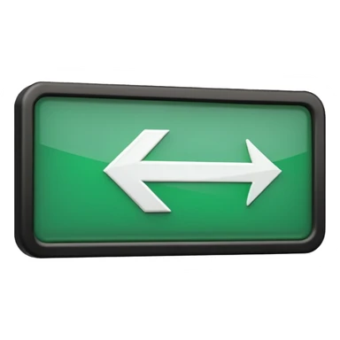 Exit Sign – green arrow sticker