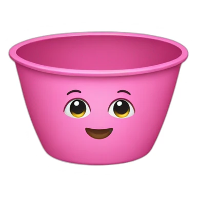 Pink bowl hat sticker