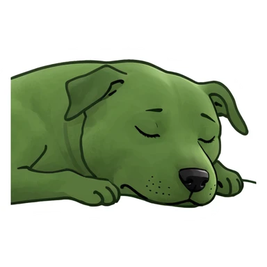 Dog sleeping sticker