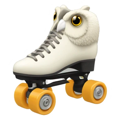 Owl quad roller skate sticker
