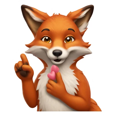 fox sending blow kisses sticker