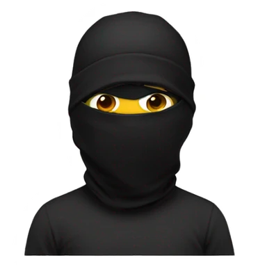 cs2 gamer  with a black balaclava on his head sticker