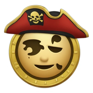 pirate coin sticker