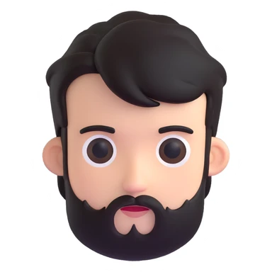 character with only three dark hairs on his head sticker